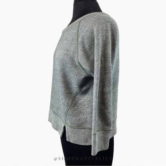 VINTAGE Y2K Juicy Couture Women’s Crop Raglan Terry Sweatshirt Sz Small, Green - Picture 6 of 9